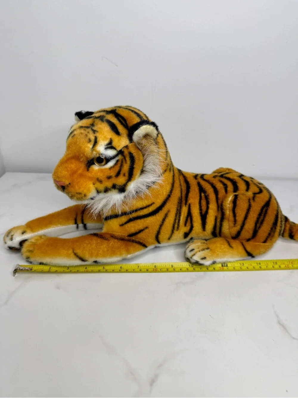 Bengal Tiger Realistic Plush Laying 24”